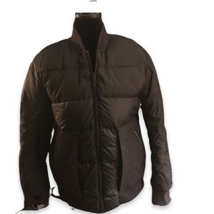 Reversible wool coat black/grey